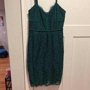 Express teal lace dress worn once!